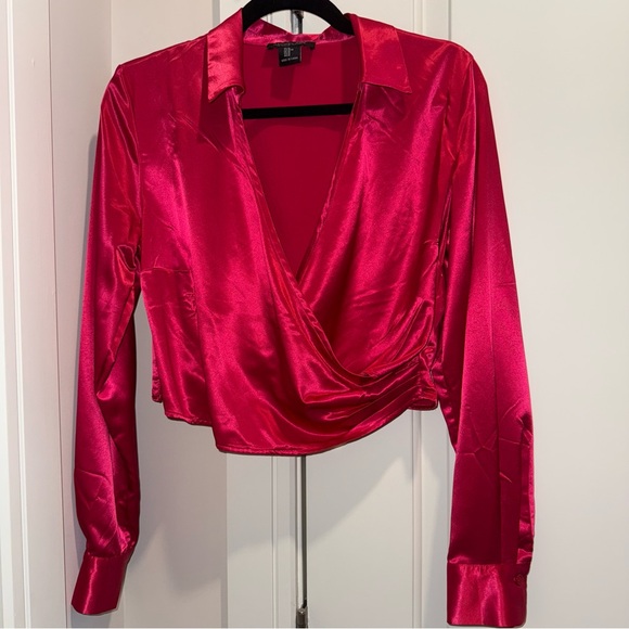 Rachel Zoe Tops - Rachel Zoe Vibrant Red Satin Blouse